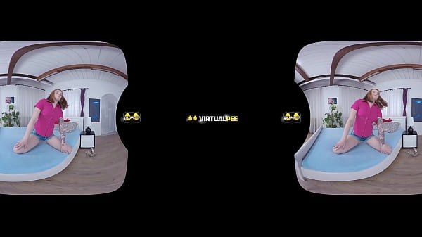 Czech teen is caught peeing her pants – VR Porn