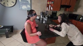 Pranking my best friend on her birthday with ass cake and piss in her face | femdom