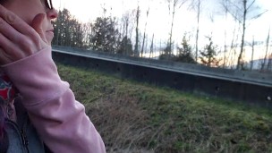 Sneaky Piss By The Busy Road