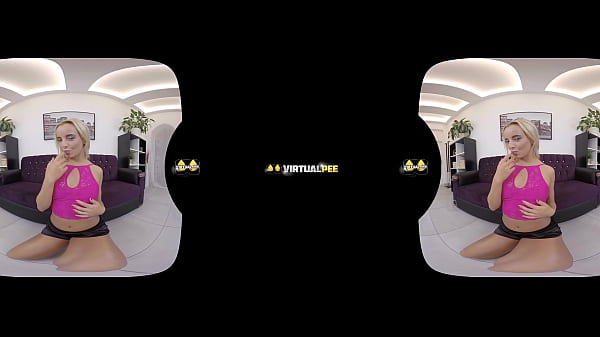 Victoria Pure covers her naked body in piss in vr porn movie