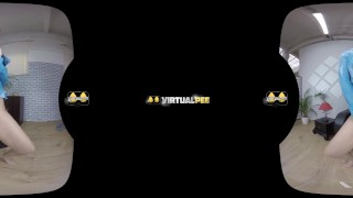 Virtual reality porn pissing with Vicky Love
