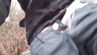 Satisfying Piss Release On A Public Bench