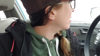 Sneaky Girl Pees From Car