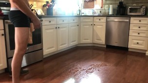 HOUSESITTING III – PISSING ALL OVER THE KITCHEN FLOOR!!