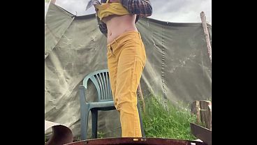 piss for the tank outside