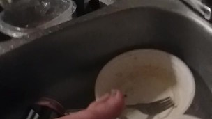 Pissing on dishes and feet